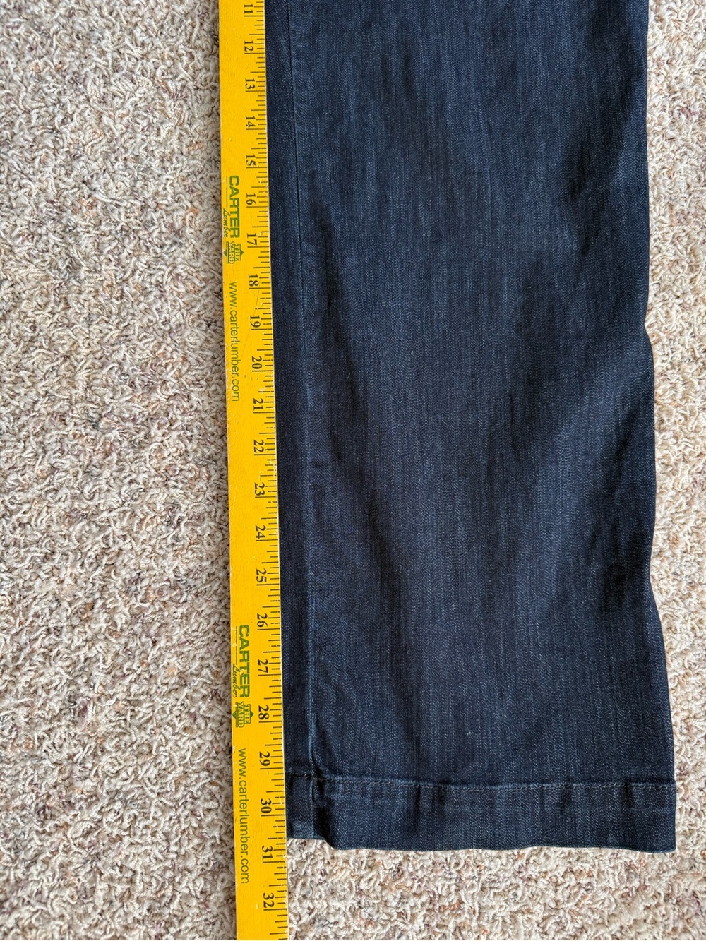 Talbots Womens Denim Wide Leg Trouser Jean 14 Dark Wash - Picture 10 of 14